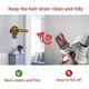 thumbnail image 2 of Wall Mounted Hair Dryer Holder, Space Aluminum Hair Dryer Holder, Hair Tool Organizer, Bathroom Accessories, 2 of 4