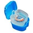 thumbnail image 2 of Denture Case,Retainer Case,Denture Bath Box, Tooth Care Clearance Bath Storage Net Hanging With Teeth False Box Denture Case Box Container Tooth Care Make Up Sky Blue,Travel Essentials,Blue, 2 of 9