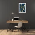 thumbnail image 3 of Urban Epiphany 24x32 White Modern Wood Framed Museum Art Print Titled - Metallic Lines Navy 1, 3 of 4