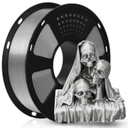 Geeetech 3D Printer Silk Silver PLA Filament 1.75mm,Metal-like Shiny Consumable 1kg (2.2lbs) 1 Spool