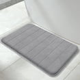 thumbnail image 1 of Alfombra de baño Yimobra, espuma viscoelástica supersuave, absorbente, 80 x 50 cm, color gris, 1 of 9