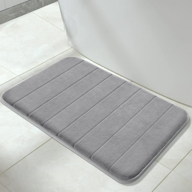 Alfombra de baño Yimobra, espuma viscoelástica supersuave, absorbente, 80 x 50 cm, color gris