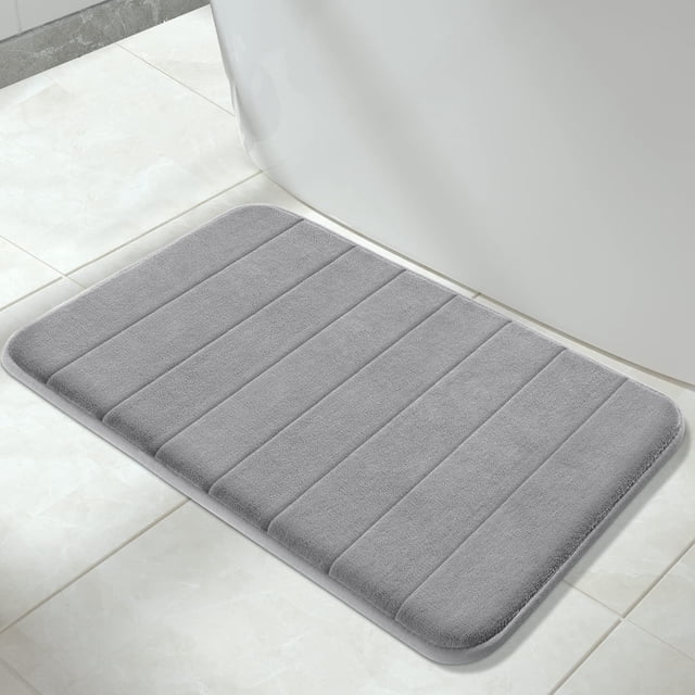 Alfombra de baño Yimobra, espuma viscoelástica supersuave, absorbente, 80 x 50 cm, color gris