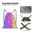 thumbnail image 4 of Gaeub Rainbow Scales2 Drawstring Backpack Bag Sport Gym Sackpack Heavy Duty String Backpack for Men Women-Medium, 4 of 6
