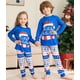thumbnail image 3 of Christmas Pajamas Xmas Pjs Long Sleeve Blue Letter Printed Couples Family Matching Set Mother Kids Daughter Mommy Daddy 2023, 3 of 4