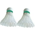 thumbnail image 2 of Agnolia Volant de Plumes de Badminton, Qualité Fine & Meublée / Blanc, Lot de 3, Fabriqué à Partir de Base en Liège Importée, 2 of 4