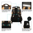 thumbnail image 4 of FORMRS Unisex Backpack Elementary School Travel Bookbag with Reflective Stripes, Orange Halloween Cat, 4 of 7