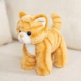 thumbnail image 2 of Cute Brown Cat Plush Toy, Soft Stuffed Cat Doll - Huggable Plush Material, Realistic Cat Features, Comfortable Cuddle Toy - For Kids Toddlers, Ideal Birthday Holiday Gift, Bedroom Playroom Decor, Cud, 2 of 9