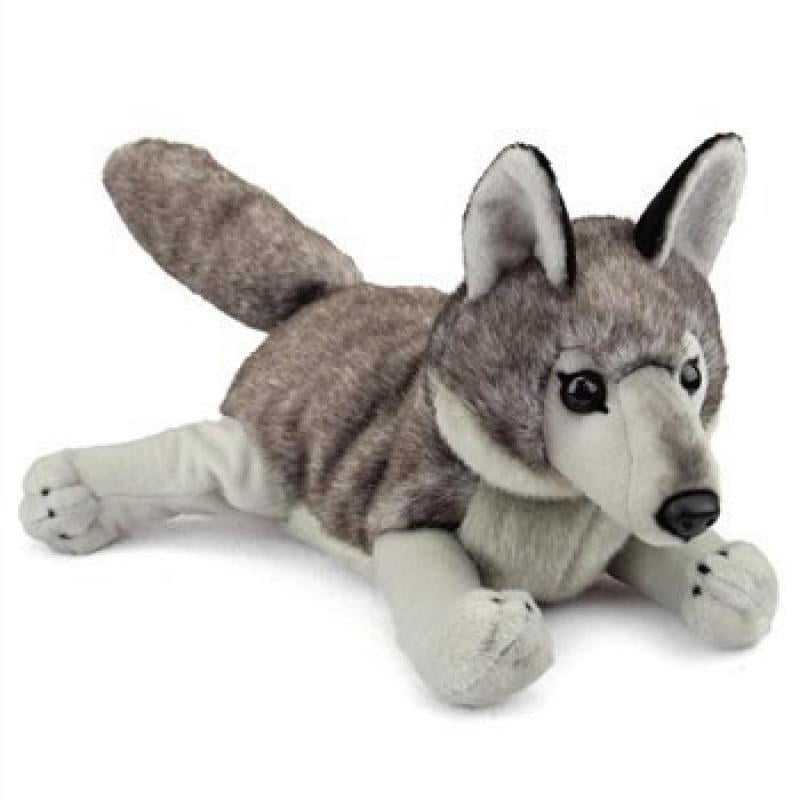 gray wolf plush
