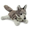 "Gray Wolf Stuffed Animal Plush Toy 18"" L"