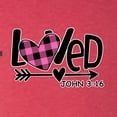 thumbnail image 6 of Wild Bobby Loved John 3:16 Inspirational/Christian Women Tri-Blend Racerback Tank Top, Vintage Red, Small, 6 of 6