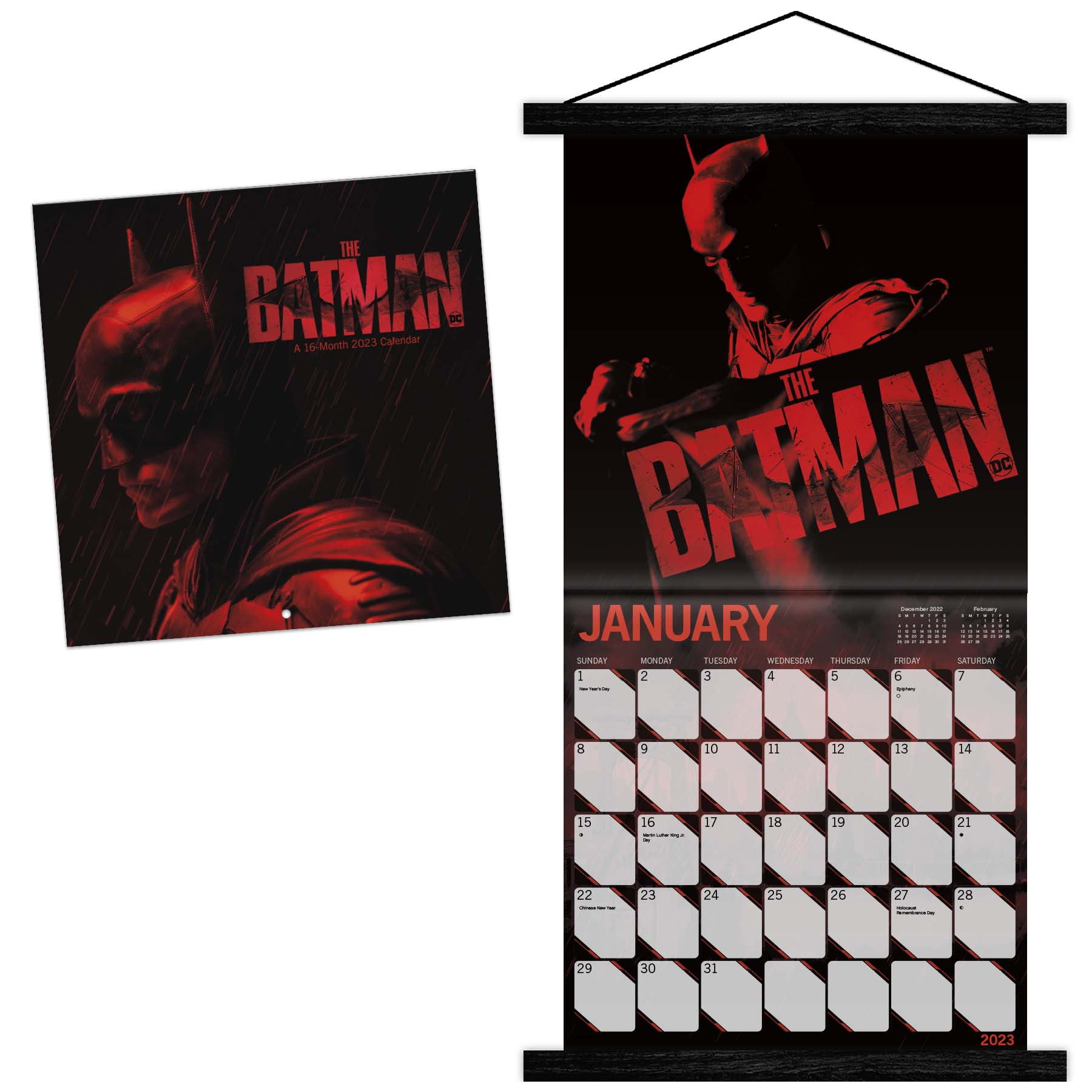 Trends International 2023 DC Comics The Batman Wall Calendar Magnetic trends-international-2023-dc-comics-the-batman-wall-calendar-magnetic