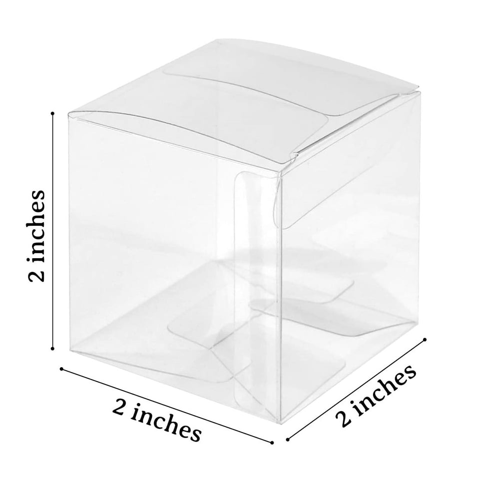 50Pcs Clear Plastic Boxes for Gifts Pvc Packing Box Gift Packaging Transparent Candy Box Wedding Gift Boxes Party Favors Walmart