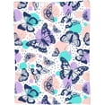 thumbnail image 2 of Butterfly Blanket Throw 50"x40", Cozy Lightweight Plush Butterfly Print Blanket, Gifts for Kids Women, 2 of 6