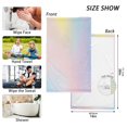 thumbnail image 6 of Yayeee 2 Pack Hand Towels for Bathroom 100% Cotton 16" x 28" Soft Absorbent Kitchen Towel, Pink Wavy Striped, 6 of 7