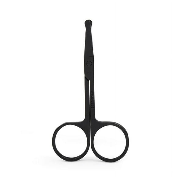 3 Pack Nose Hair Scissors Facial Hair Scissors Small Scissors Stainless Steel Round Headpiece Scissor for Eyebrows, Nose, Moustache, Beard