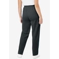 thumbnail image 2 of Woman Within Plus Size Petite Cotton French Terry Straight-Leg Pull-On Side-Stripe Pants, 2 of 4