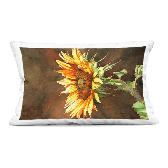 Stupell Industries Rustic Sunflower Bloom Decorative Printed Throw Pillow Design by Christine Reichow