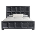 thumbnail image 2 of Kizie King Bed, Classic Recessed Panel, Weathered Black Solid Wood, 2 of 3