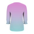 thumbnail image 4 of Baberdicy 3/4 Sleeve Ruffle Blouse - Women's Faux Cotton Dressy Top, Elegant Casual Tunic for Office or Special Occasions (Pink | S), 4 of 9