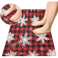 thumbnail image 4 of GZHJMY Snowflake Buffalo Plaid Area Rug, Anti Fatigue Large Floor Mat, Soft Washable Plush Carpet with Non-Slip Rubber Back for Entryway, Bedroom, Sink, Kitchen, Bathroom, 39 x 20 Inch Carpet Runner, 4 of 7