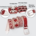 thumbnail image 4 of Maikun Head Skull Buckle Belts for Mens & Womens Shinning Rhinestone Red Belts for Waist Size 35-38", 4 of 7