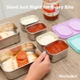 thumbnail image 6 of WeeSprout Stainless Steel Lunch Box Set - 750mL & 230mL Nested Bento Boxes, Matte Green, 6 of 8