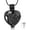 Black, variant on Hollow Parrot Urn Necklace Heart Shape Cremation Jewelry with Hollow Urn Pendant Memorial Jewelry for Human Ashes Urn Necklace