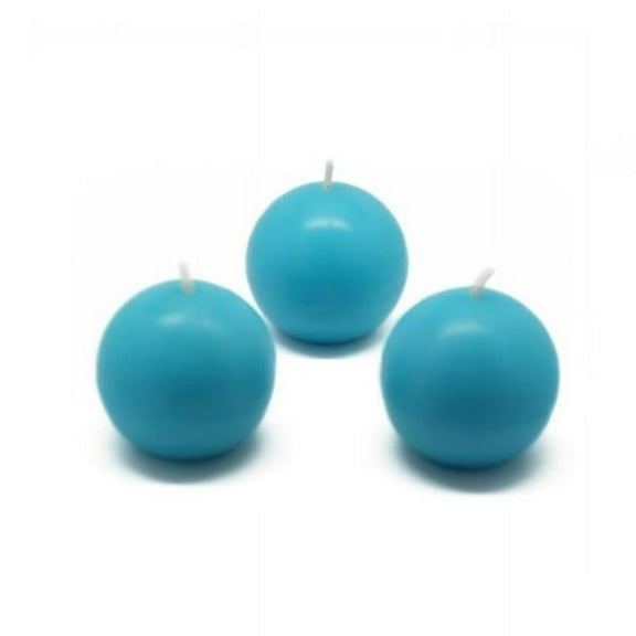 Jeco CBZ-042-8 2 in. Ball Candles, Turquoise - 96 Piece