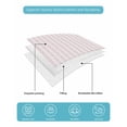 thumbnail image 5 of Quilts Twin Size Bedding Set, Pink Vertical Striped Lightweight Quilted Comforter, Farmhouse Thin Line Stripes Soft Reversible Bedspread Coverlet with Pillow Covers for All Season, 68" x 86", 5 of 7