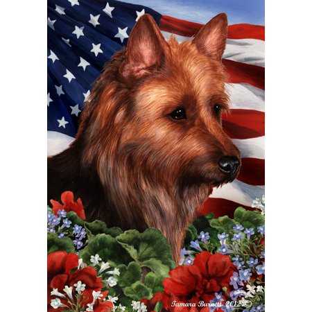 Australian Terrier - Best of Breed Patriotic I Garden Flags