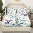 thumbnail image 3 of YST Cartoon Hummingbird Sheet Set Toddler Wildlife Bird Bed Sheets Set, Spring Plant Queen Sheets Eucalyptus Leaf Bed Set, Jungle Animal Theme Top Sheet Kids Room Decor, 3 of 6