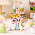 thumbnail image 3 of Easter Bunny Wooden Signs Tiered Tray Decorations,Welcome Spring Wooden Signs for Home Office Desktop Ornament Kids Gifts,1PC, 3 of 6