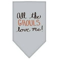 thumbnail image 4 of Mirage Pet 66-172 LGBR All the Ghouls Screen Print Bandana, Brown - Large, 4 of 10