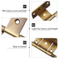 thumbnail image 3 of UPOUART 2Ud Bisagras Para Puertas De Muebles Con Acabado Dorado Resistente A Corrosión, 3 of 6