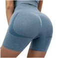 thumbnail image 5 of AXXD Blue Gym Shorts Women Summer High Waisted Seamless Shaping Shorts Comfy Breathable Fabric Shapewear Mother's Day, 5 of 9