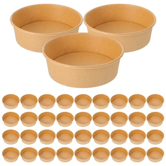 WHAMVOX  100 Pcs Chicken Paper Boxes Chinese Containers for Food Brown