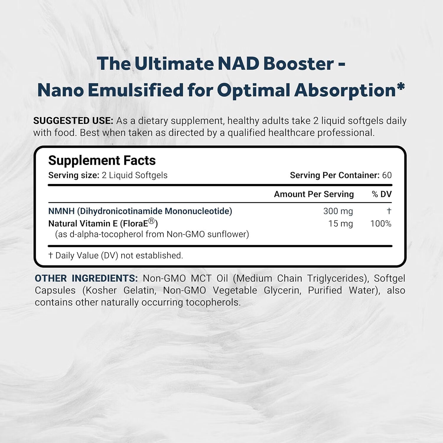 Naturalis N-MNH 300mg May Better than NAD+ and Enhance NAD+ Levels & Support - 120 Softgels