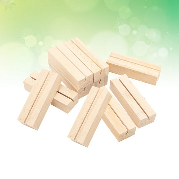 UPGRATOR 10Pcs Wooden Photo Stand Holder for Wedding Party and Banquet Decorative Use