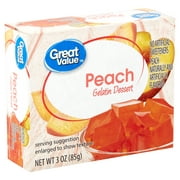 Great Value Peach Gelatin Dessert, 3 oz