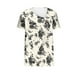 thumbnail image 4 of Camisetas de Manga Corta para las Mujeres a Cuadros Impreso Botón Casual Camiseta, Camisetas de Mujer Casual para Primavera Verano, 4 of 4