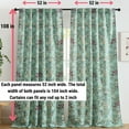 thumbnail image 2 of THD Florencia Floral & Birds Patterned Window Back Tab Rod Pocket Curtains Bedroom - Light Blocking Darkening Window Panels, Set of 2, 2 of 8
