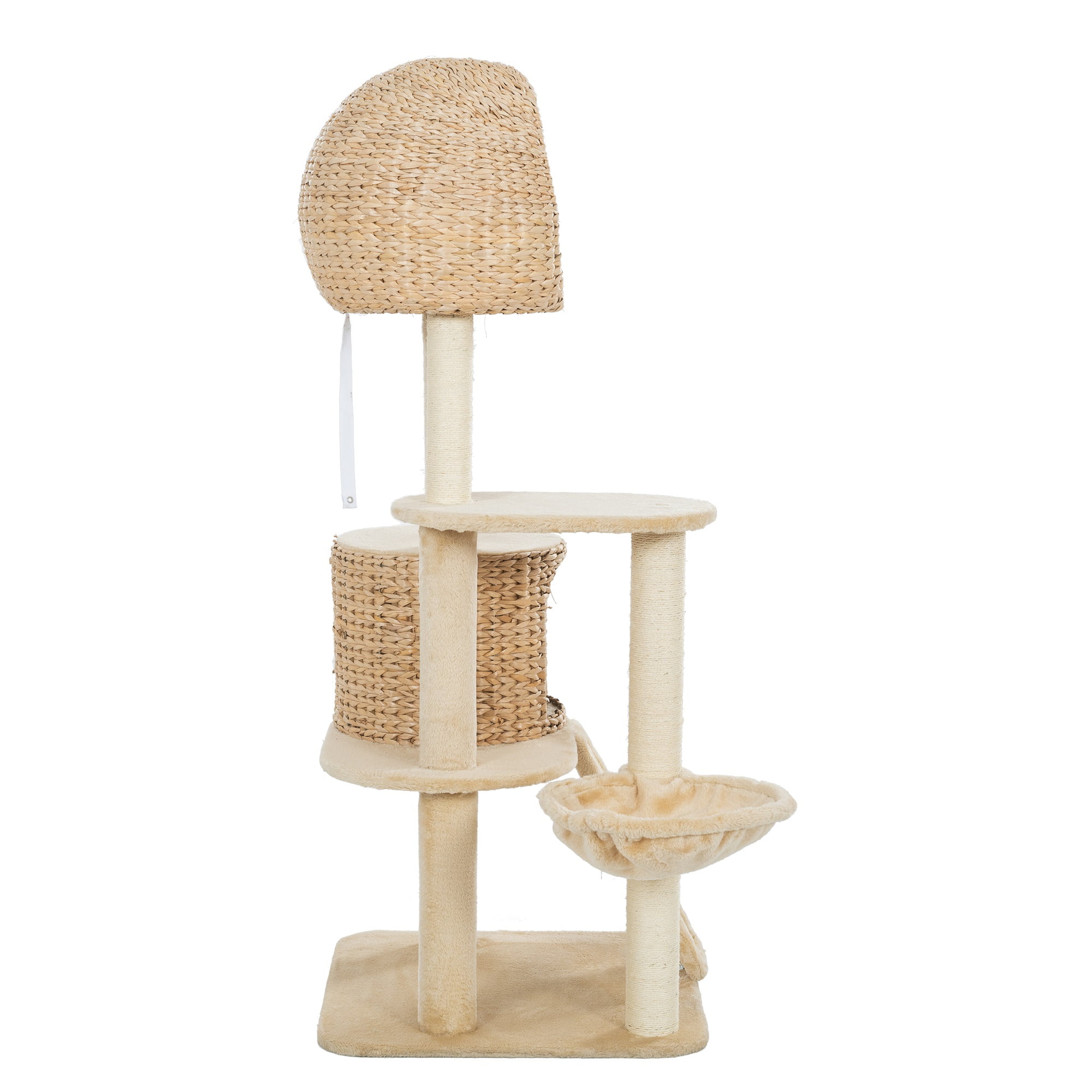 Pefilos 48" Modern Cat Tree Tower for Indoor Cats with Condo and Hammock, Cat Tree House for Kittens Climb Play, Rest, Beige Pefilos 48" Modern Cat Tree Tower for Indoor Cats with Condo and Hammock, Cat Tree House for Kittens Climb Play, Rest, Beige