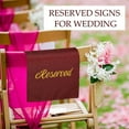 thumbnail image 5 of NOGIS 12 Pieces Reserved Signs for Pews Reserved Pew Cloths 22 Inch Reserved Seating Signs Placeholder for Church Pew Seats Wedding Seating Decoration Church Event (Wine Red), 5 of 7