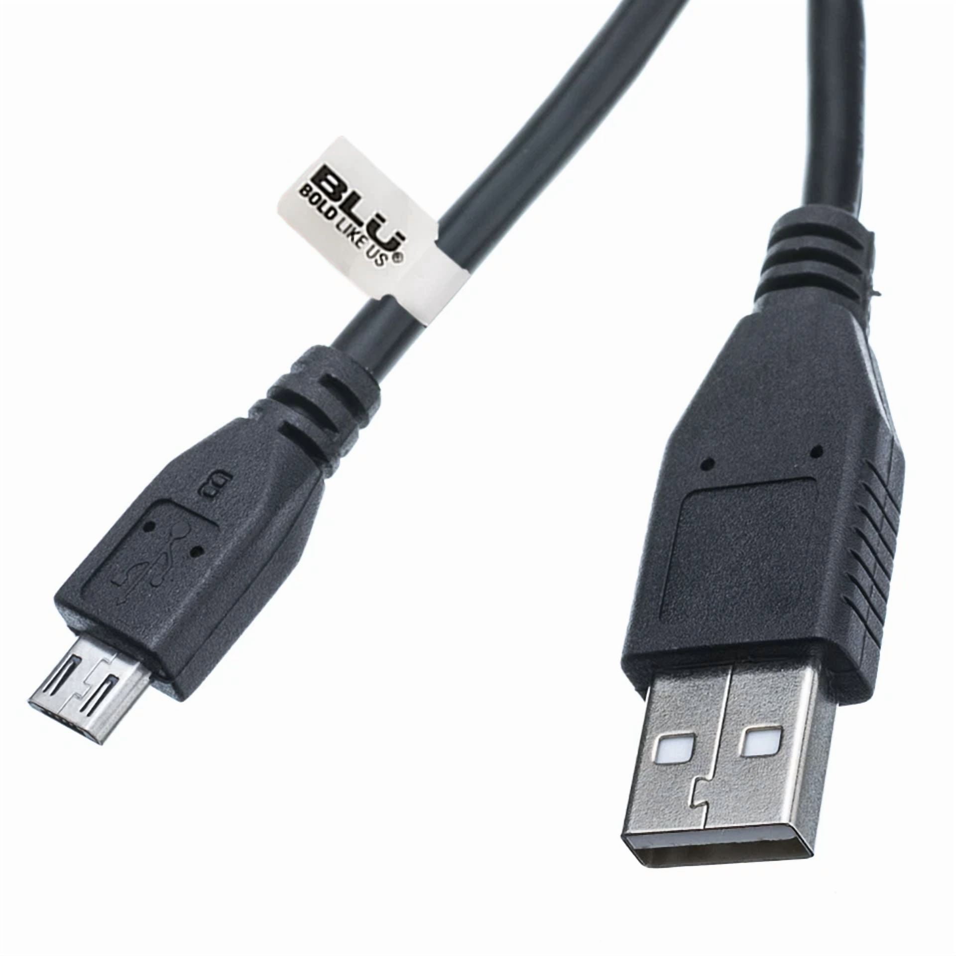 PRIME- Blu Oem Micro Usb Cable, 2 Pack 3Ft Each Fast Charging Cable, Android Phone