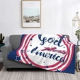 thumbnail image 2 of Balery God Bless America Patriotic Star Manta de Franela con Dibujo, Lujo Ultra Suave y Cálido, Antipelusa y Resistente a las Arrugas para Cama, Sofá, Camping -50"x40", 2 of 6