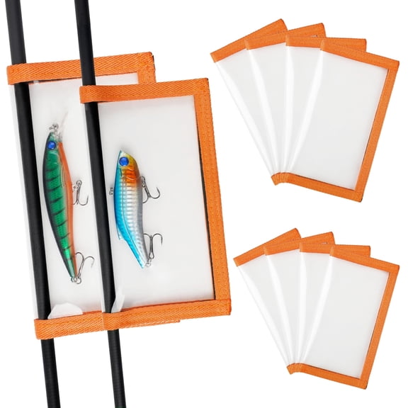 Fishing Lure Wraps 5/10 Packs Durable Clear PVC Lure Covers Keeps Fishing Safe Easily See Lures Fishing Hook Covers Bait Storage Keeps Children, Pets and Fishermen Safe from Sharp Hook