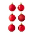 thumbnail image 5 of 24-Count Red Shatterproof Multi-Textured Christmas Ornaments, 2.36 in, by Holiday Time, 5 of 6