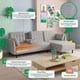 thumbnail image 3 of Sala Modular Sofá Cama Reversible De Velvet Gris Claro Beehive Memory Foam Modelo Annara, 3 of 9