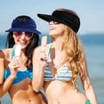 thumbnail image 4 of Sombrero para el sol Harhinhe para mujer, gorra con visera de ala ancha para playa, deportes, golf, senderismo, deportes al aire libre, gorra vacía, 4 of 5